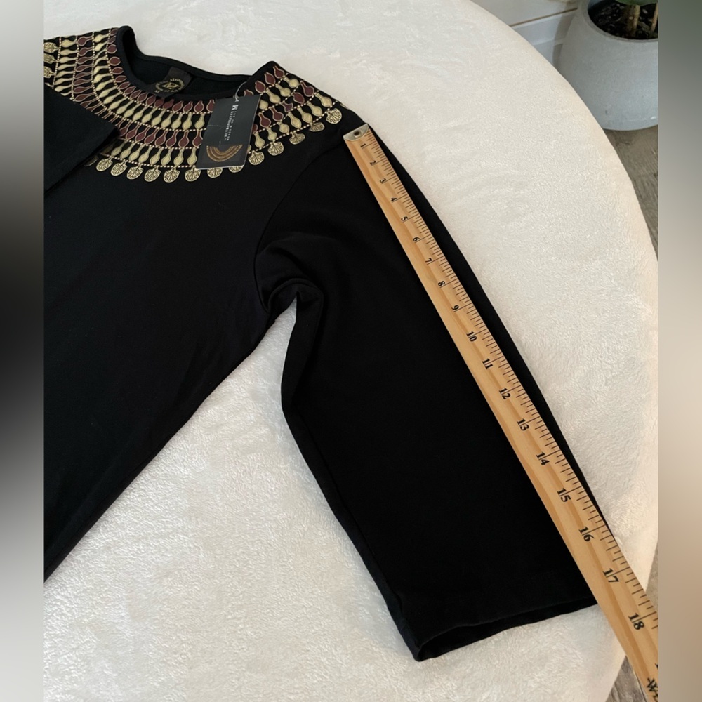 Metropolitan Museum of Art 3/4 Sleeve Sz XL Egyptian Embellished Collar - Picture 15 of 15
